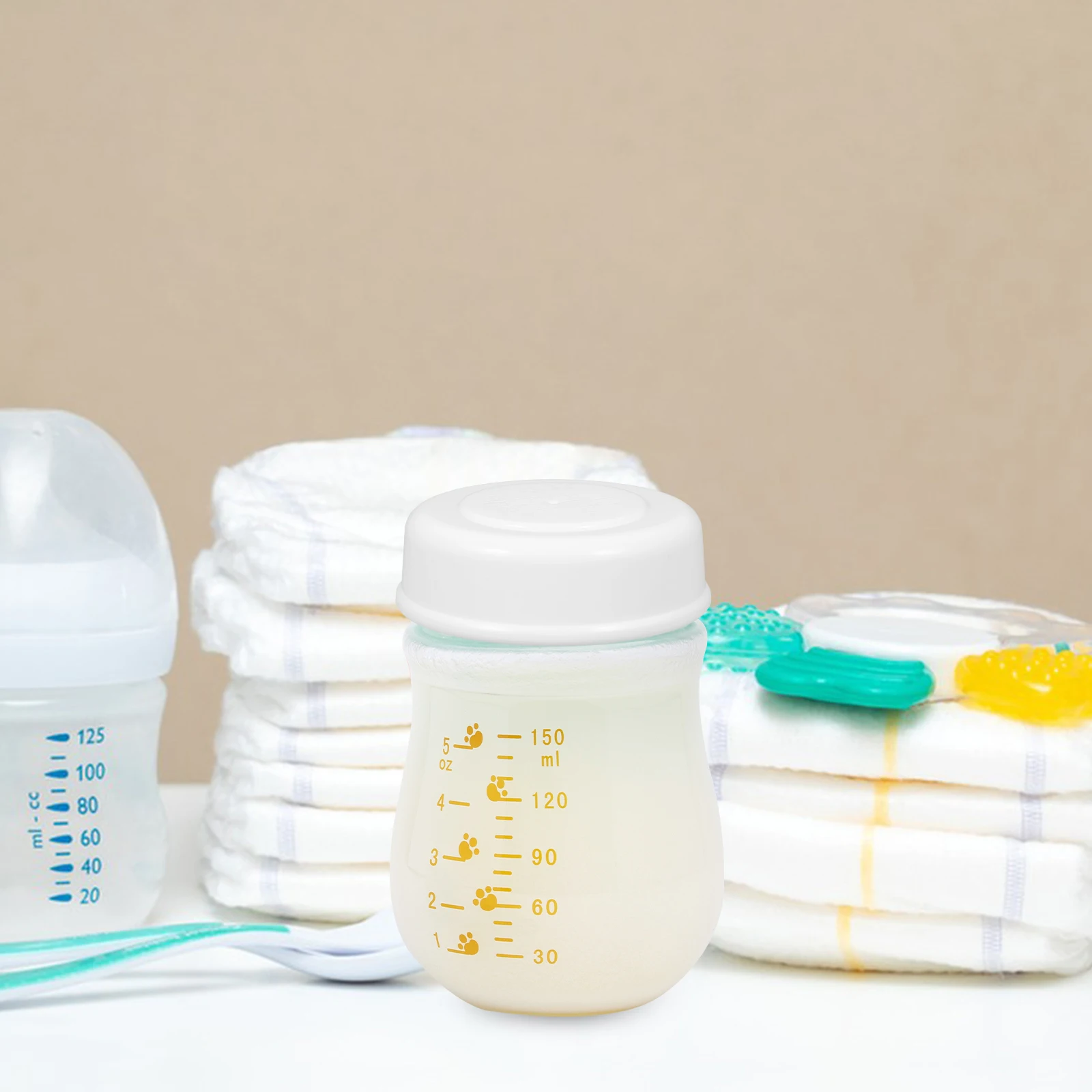 

Sealing Cover Clear Baby Bottle Lids Travel Feeding Essentials White Caps LeakProof Reusable Bottle Sealing Accessories