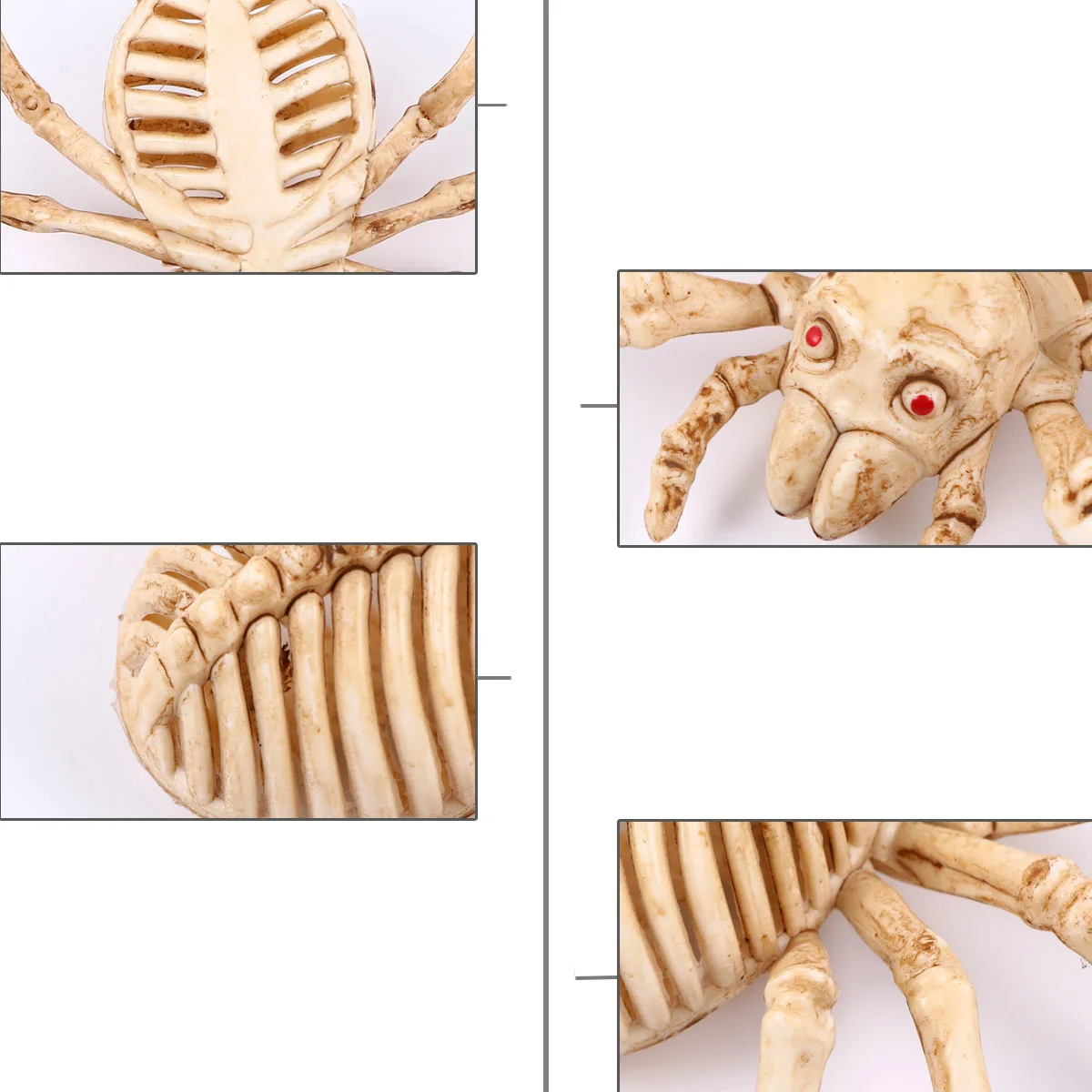 

1Pcs Spider Bone Plastic Scary Decor Halloween Horror Props Party Haunted House Decoration Plastic