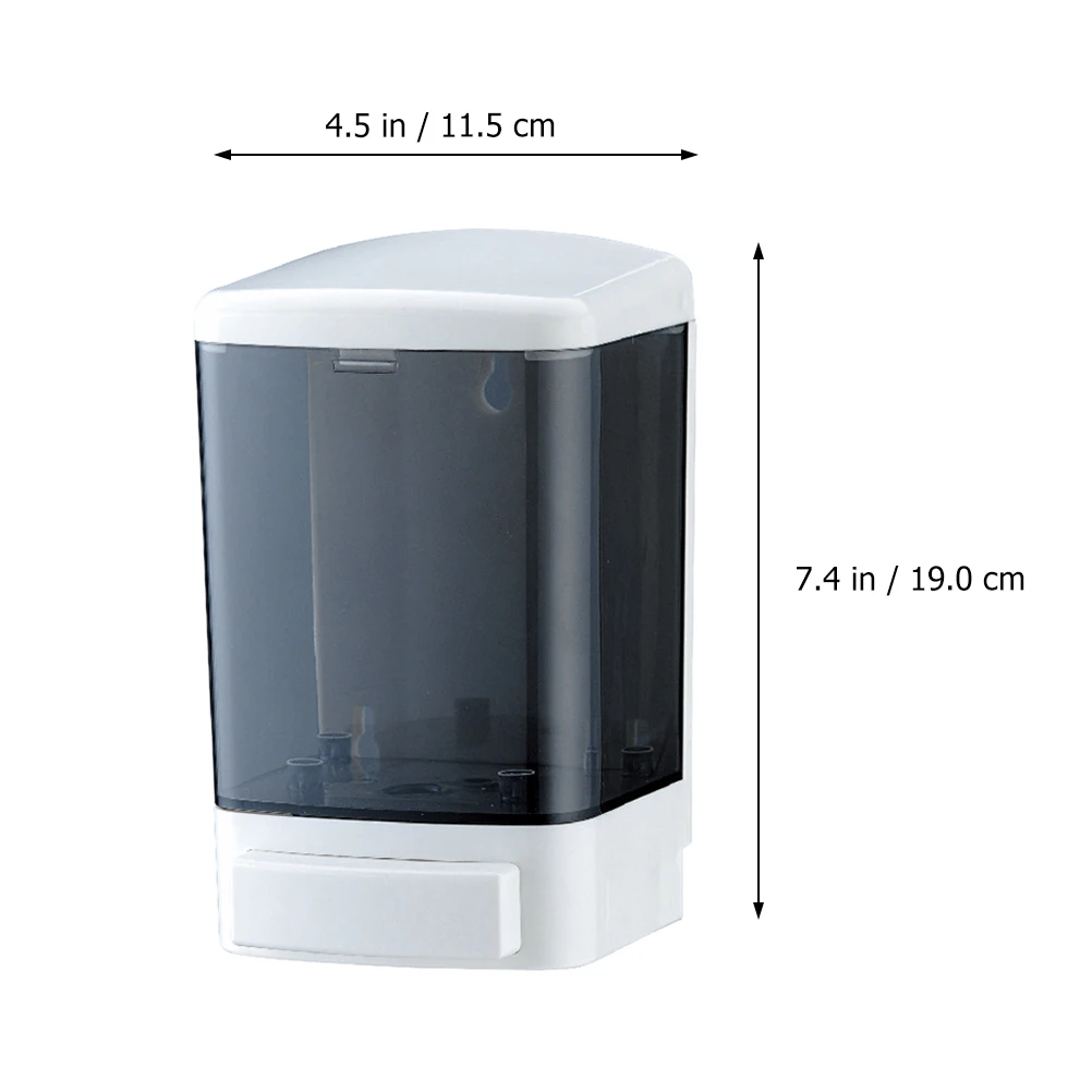 

Wall Mounted Soap Dispenser Kitchen Bathroom Plastic Hand Press Refillable Reusable Large Capacity Manual for Home