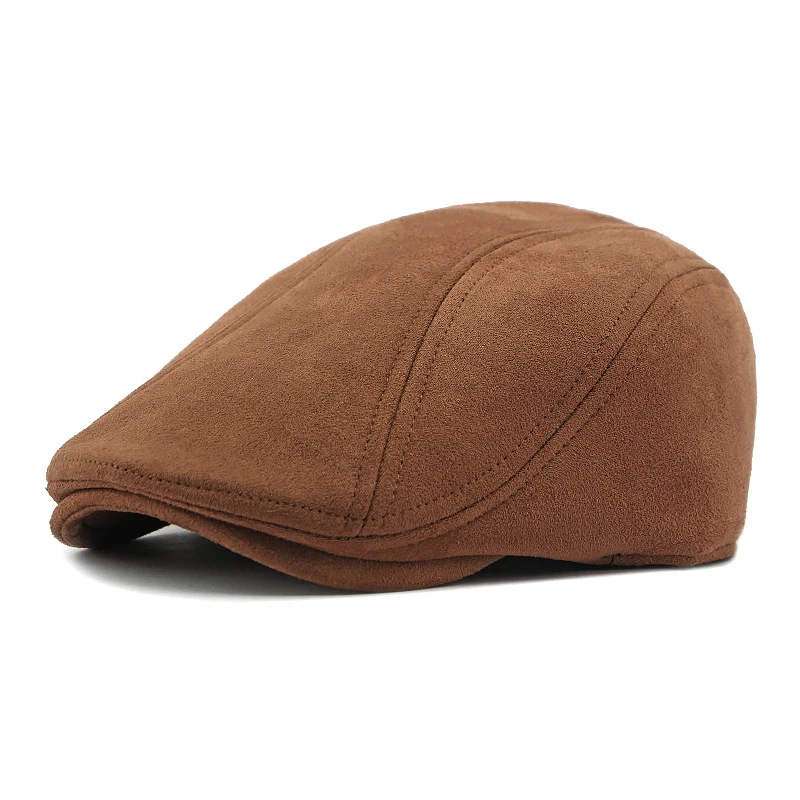 yuliacc Mode Berets Männer Frauen Frühling Herbst Wildleder Hüte Fischgräten Flache Kappe Klassische Künstler Maler Hut Männlich Weiblich Baskenmütze Kappe Gorras 4