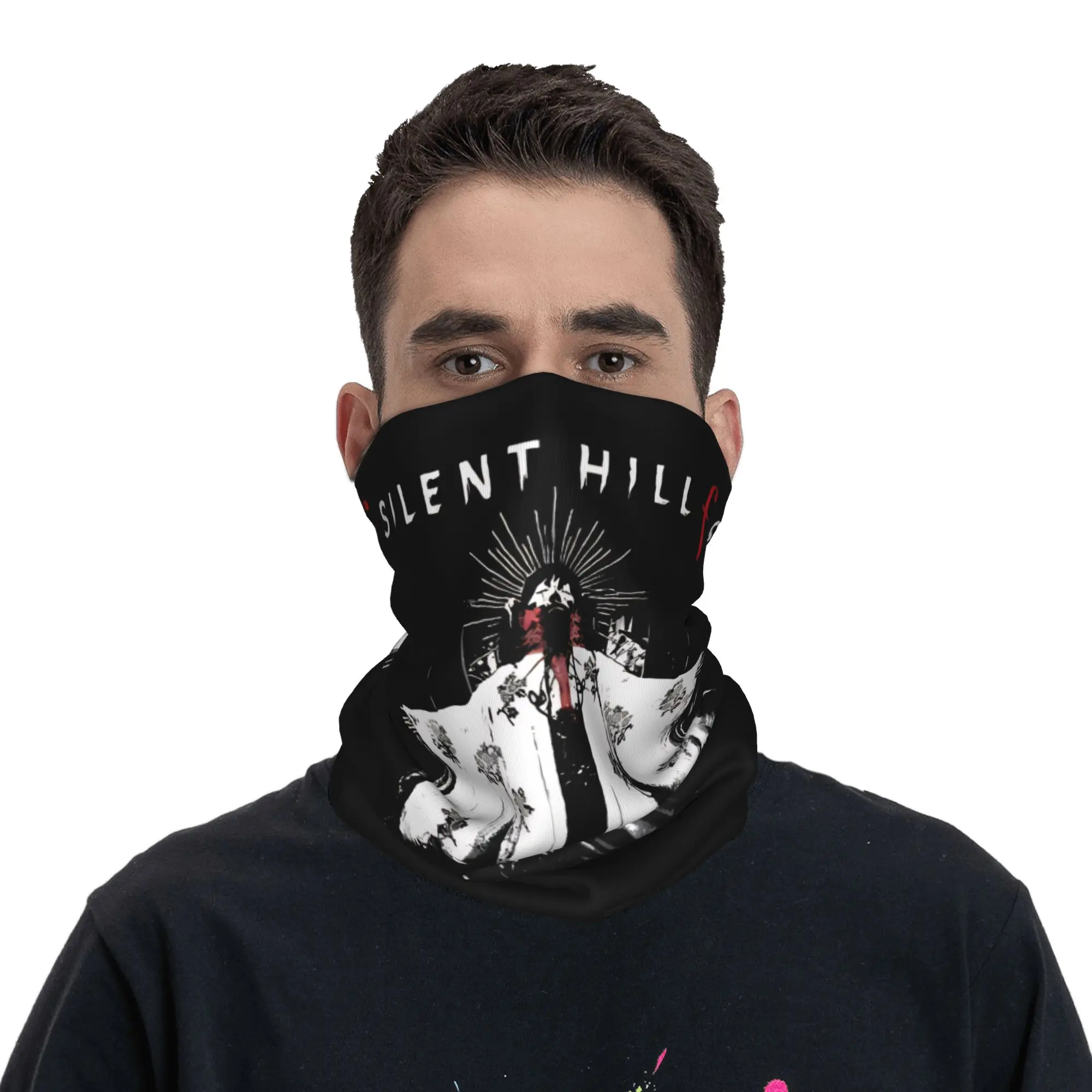 Silent Hill F Gaming Bandana Neck Cover Printed  Mask Scarf Multifunctional Headwear Sports for Men Women Adult Breathable