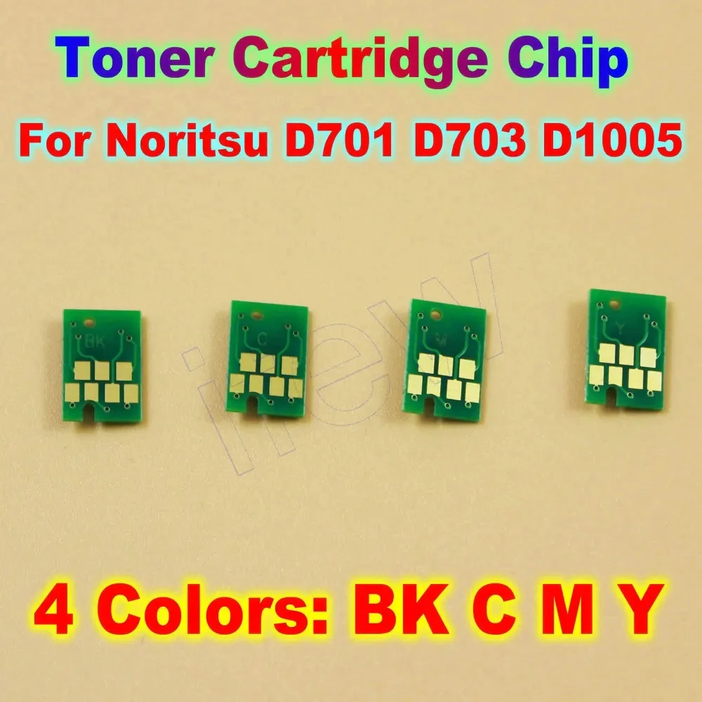 

Printer Noritsu D701 Chip Ink Cartridge Toner Cartridges Chip for Noritsu D701 D703 D1005 One Time Use Disposable Chip IC CMYK