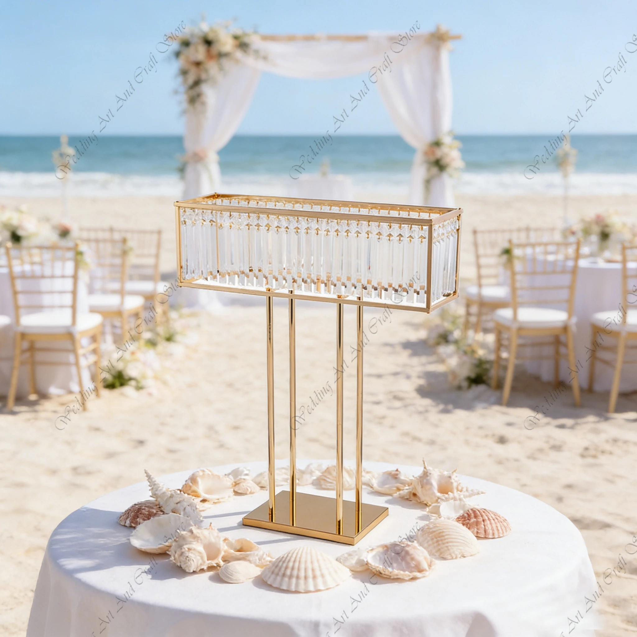 

10pcs f30 80-120cm Metal Crystal Flower Stand for Weddings Floral Arrangement Road Lead Table Centerpiece Event Backdrop ivy776