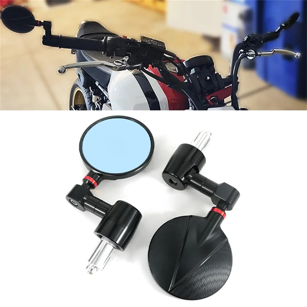 

Fit For Suzuki Ducati KTM Aprilia MV Agusta Cafe Racer CNC Aluminum Cafer Racer Universal Mirror Rearview Handle Bar End Mirrors