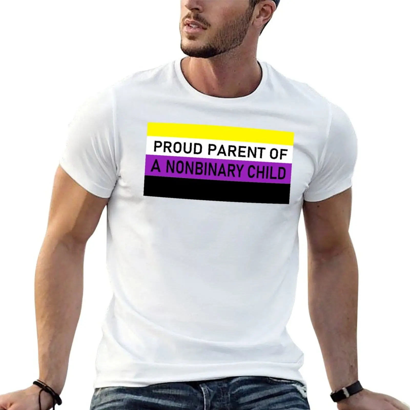 

Proud Parent of a Nonbinary Child T-Shirt t shirts for man cotton man t shirts for men man t shirt designer T-shirt