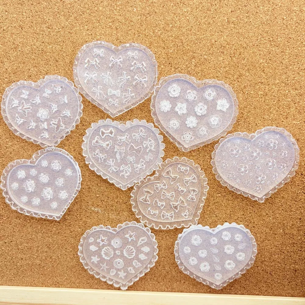3-teilige Blumen-Nagelkunstform aus Silikon für Rosen- und Kamelien-Designs – Stempelplatte, DIY-Maniküre für elegante Nagel-Ohrring-Dekorationen
