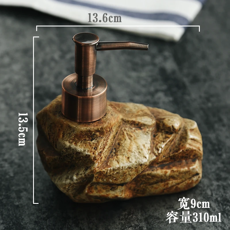 300ML Liquid Soap Dispensers Bathroom Soap Bottom Simulation  Stone Modeling Sub Bottling Hand Sanitizer Shampoo Body Wash