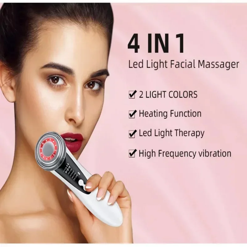 Xiaomi Multi Functional Clean Face Skin Lifting Tighten Facial Beauty Massager Electric Facial Skincare Red Blue Massage Device