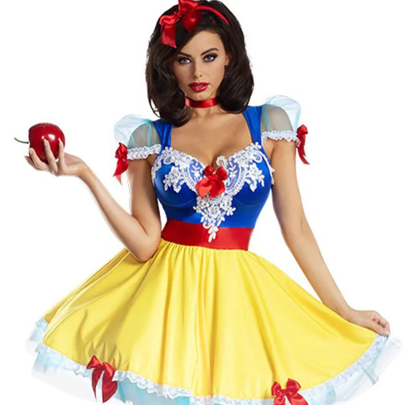 

Sexy plus Size loween Snow White Princ Dr Adult Cosplay Costume Performance Outfit Stage Costume Traditional Chinese...