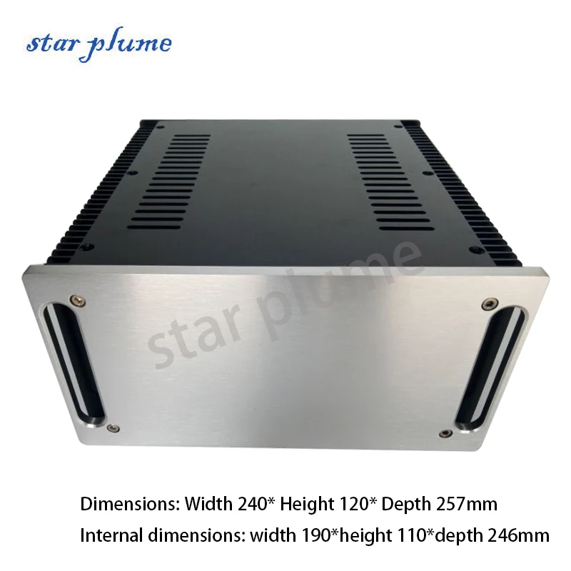 

(240*120*257mm) All-aluminum Power Amplifier Case With Heat Dissipation On Both Sides 2412 Small Class A Chassis Shell DIY Box
