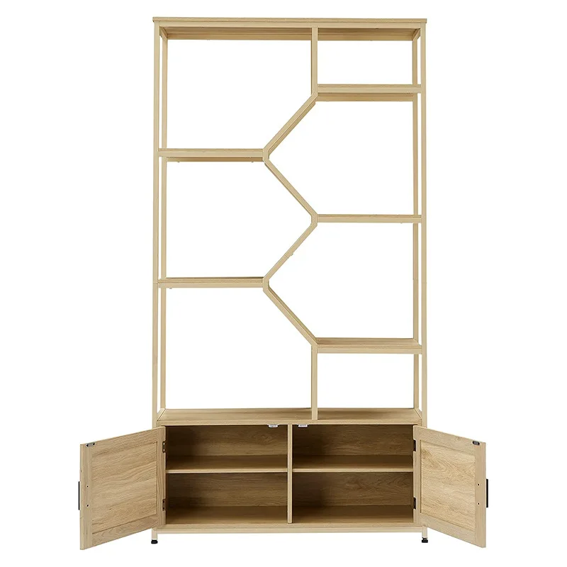Living room shelf bookcase bookshelf living room background shelf floor simple modern tea cabinet rack display shelf