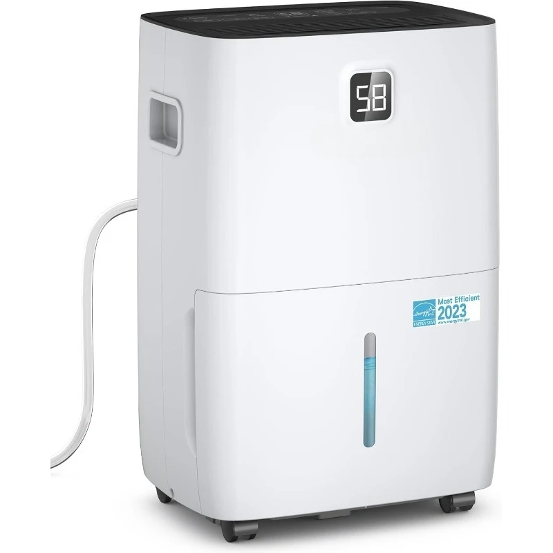 

80 Pints Energy Star Dehumidifier for Home, Basement and Large Room up to 5000 Sq. Ft., with Drain Hose, Timer