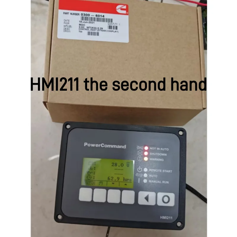 Original HMI211 Second-hand Generator Controller Control Panel 300-6014 Generator Parts Accessories