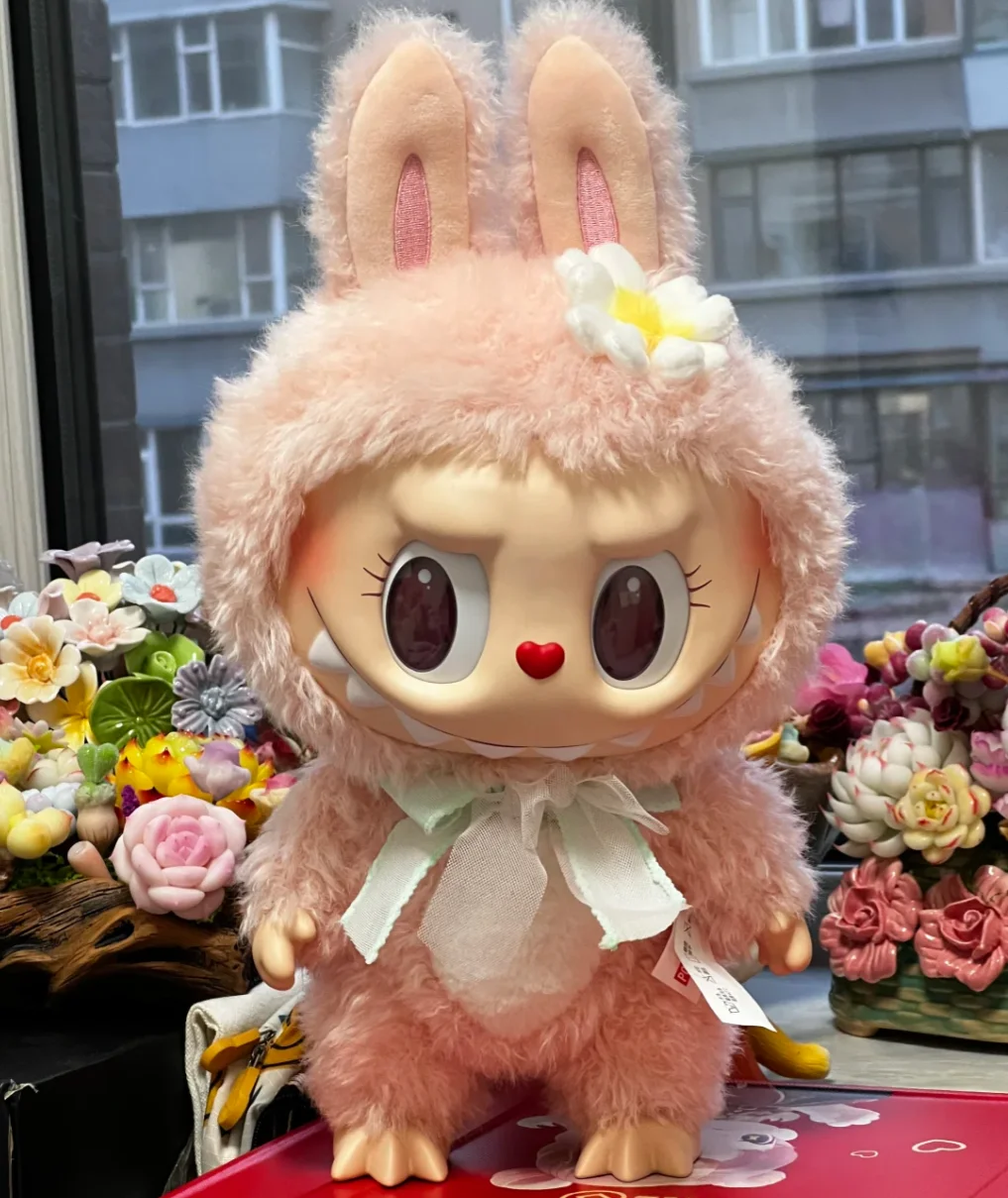 

100% Оригинальная коллекционная фигурка POPMART MOKOKO Sweetheart Series LABUBU Close to Sweet, виниловая, 38 см, лимитированная серия Theme Park, подарок