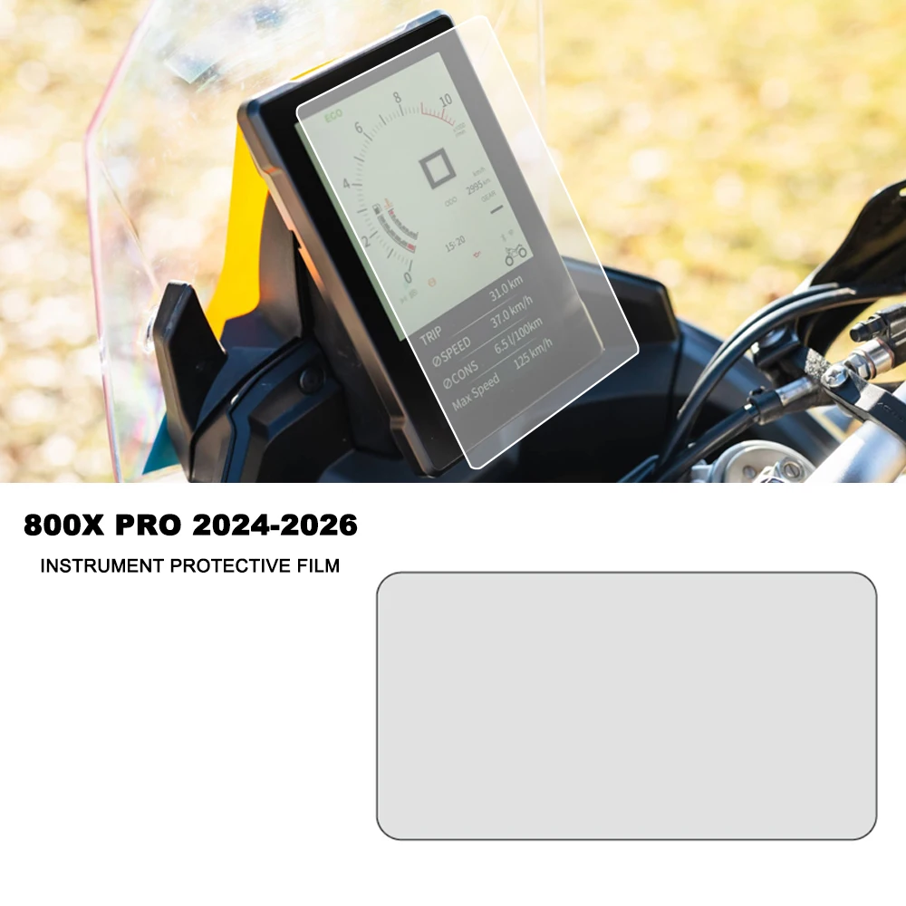 Image of 2024-2026 800X Pro Zubehör Kratzschutzfolie für Kove 800 X Pro Motorrad Instrumentenschutzfolie