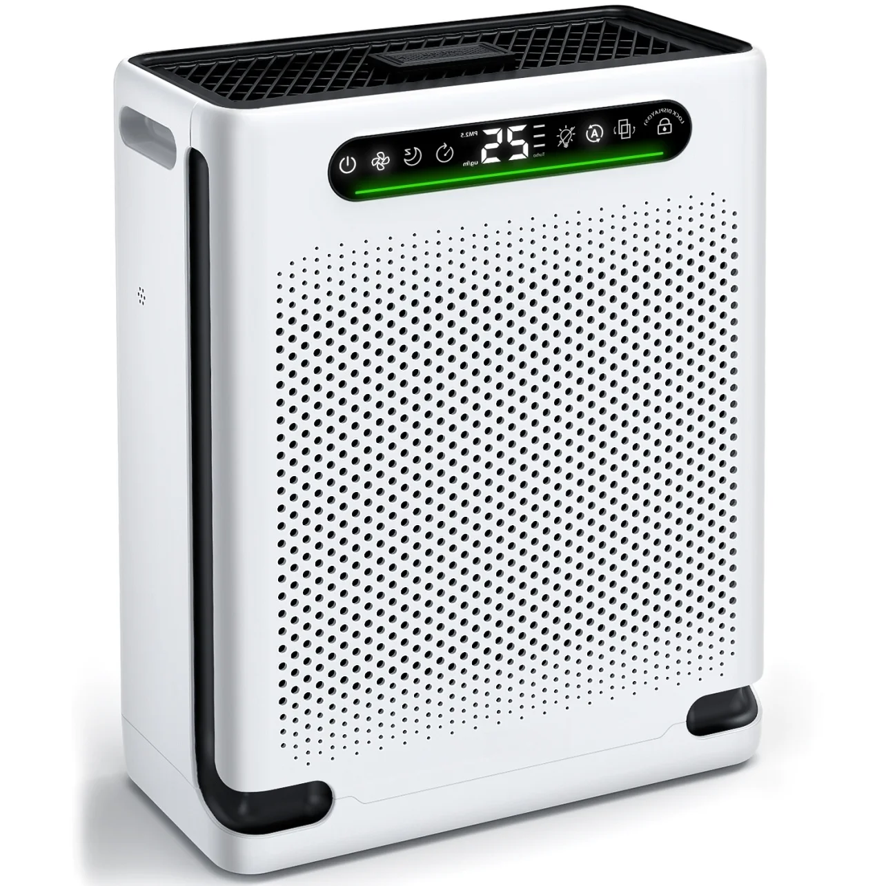 HEPA Air Purifier for Large Room Up to 2600 Ft², Washable Filter, Air Quality Display, Powerful Turbo Mode for Smoke Dust Pet