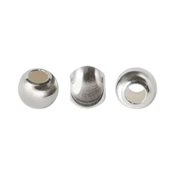 3mm-10mm Solid 925 Sterling Silver Loose Beads, Beautiful Cats Eye Silver Beads For Making Fashion Jewelry, 1 Piece
