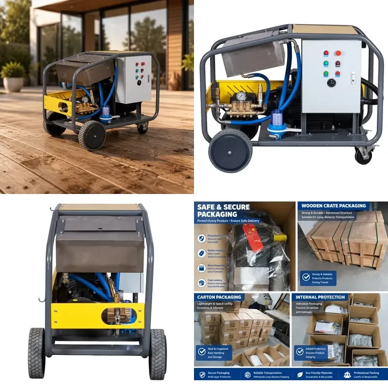 Heavy Duty Pressure Washer 500 Bar 18 L Min 17.1 kW for Industrial Descaling and Surface Cleaning High Power Water Jet