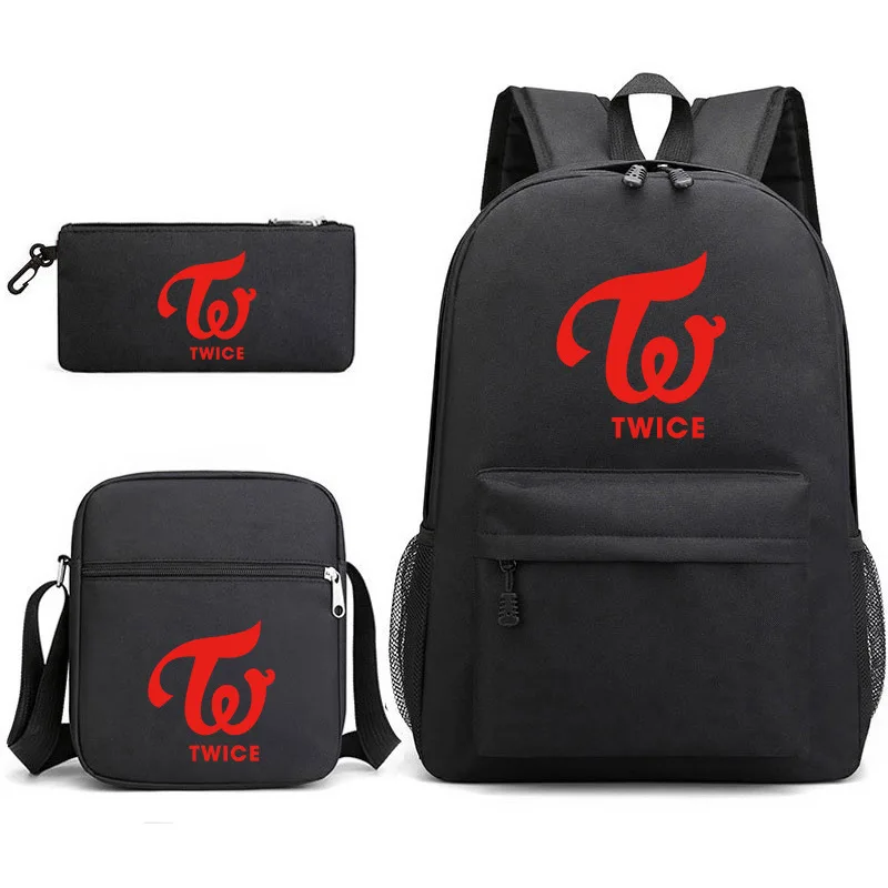 Kpop Twice Pen Bag Shoulder Bag Oxford Cloth College Backpack Large Capacity Traveling Backpack NaYeon SANA MINA MOMO Gift