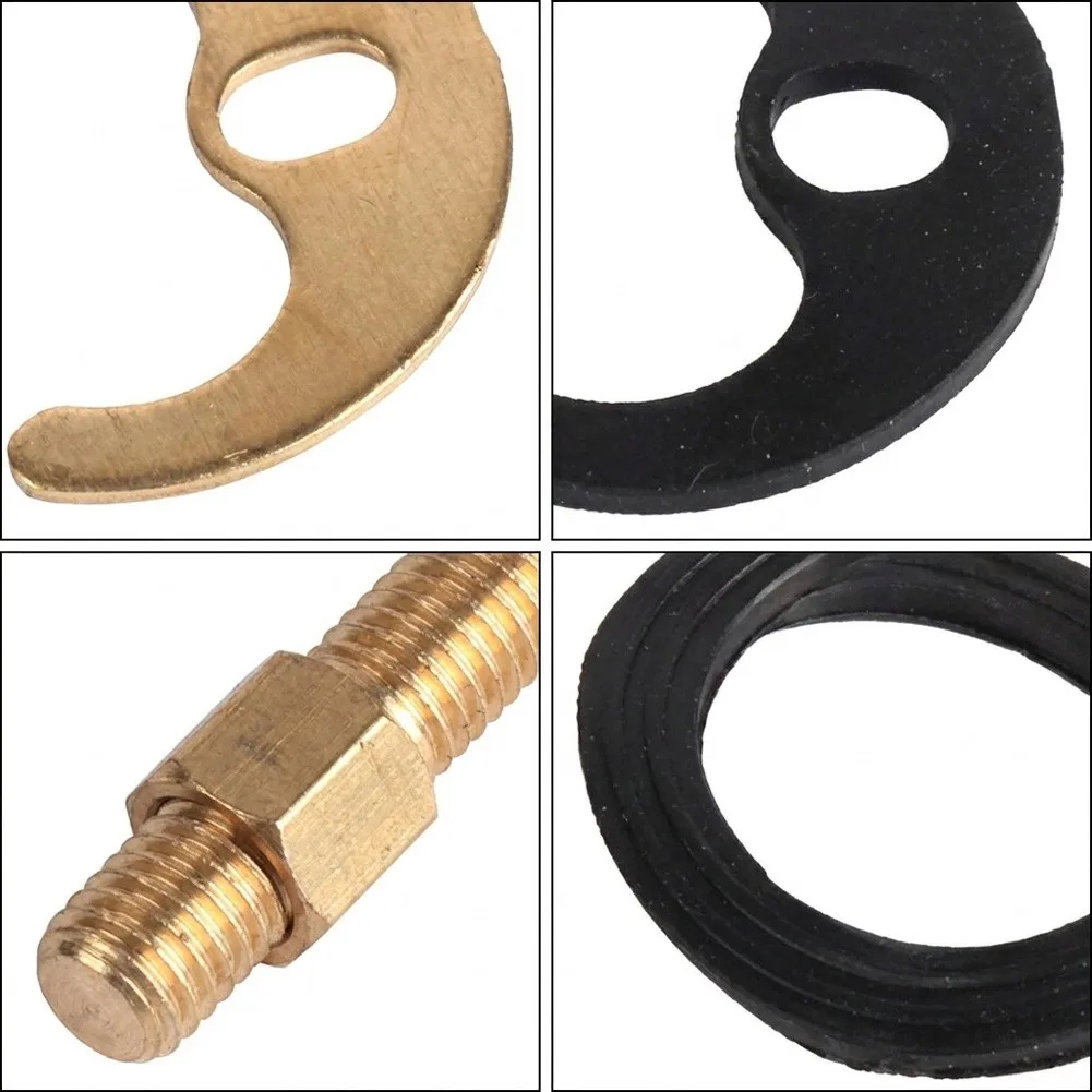 Monobloc Tap Fixing Set With M8 Bolt, 4-Piece Basin Mount Kit For Sink Repair, Copper And Rubber Bracket Support To Stop Leaks
