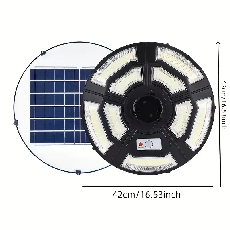 4000 واط أضواء الشوارع الشمسية في الهواء الطلق مع عمود طويل القامة 78 بوصة، قابل للإزالة، مستشعر حركة من الغسق إلى الفجر 750 LED ضوء عمود المصباح الشمسي #3