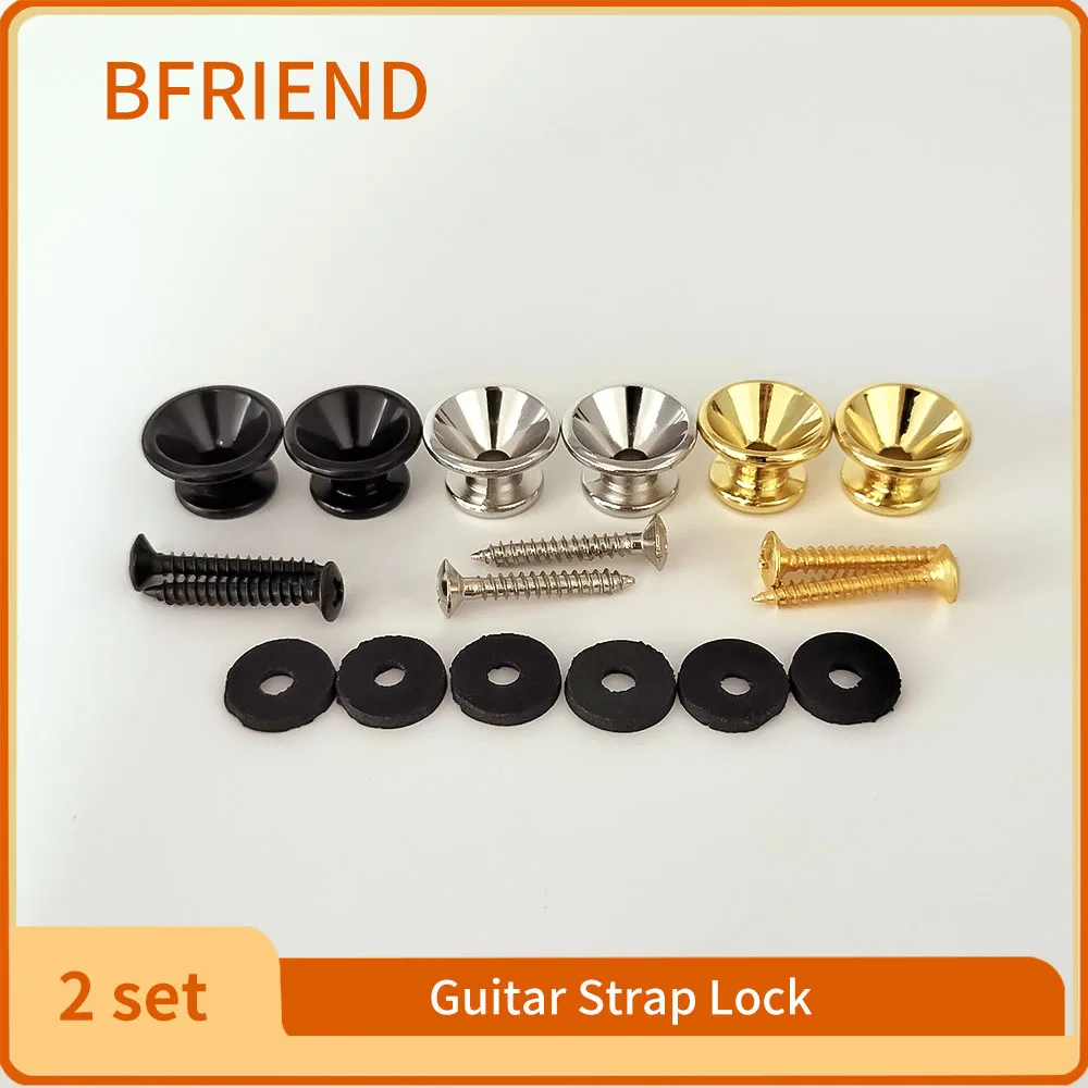 2set Guitar Strap Lock Locking Pegs Pin Metal End Strap Button for Acoustic Classical Electric Bass Guitar Ukulele Guitarra Part