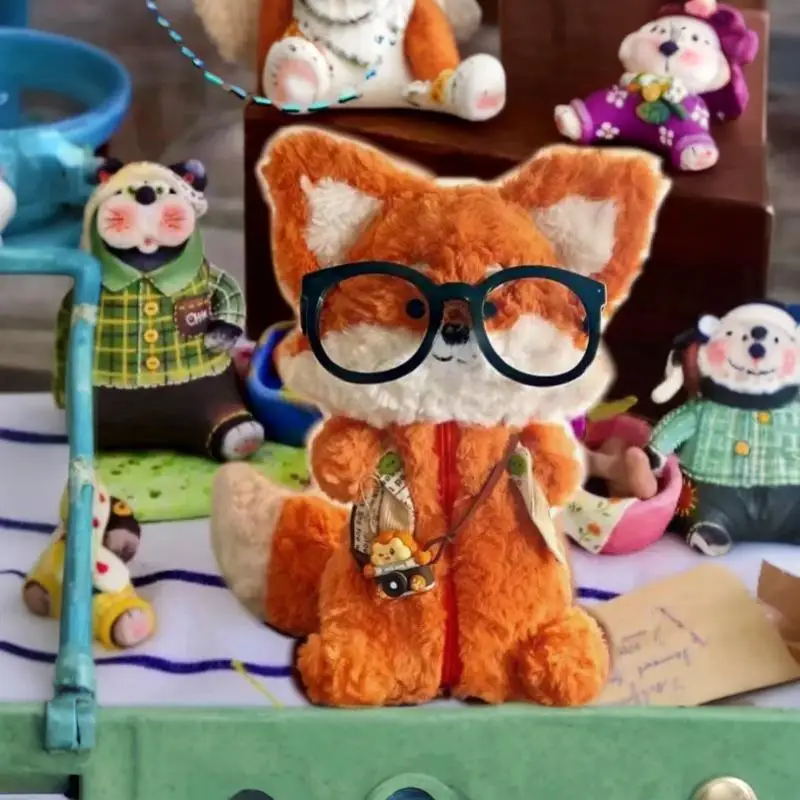 Niedliche, flauschige Fuchsförmige Stiftetasche, großes Fassungsvermögen, Cartoon-Schreibtisch-Organizer, leichte Reise-Make-up-Aufbewahrungstasche, für Schüler und Lehrer – Detail 1