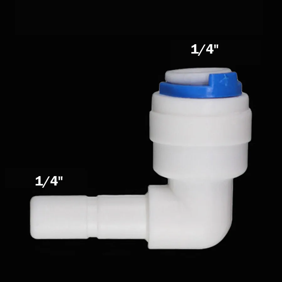 Reverse Osmosis Quick Coupling 1/4 3/8 Hose Connection Elbow 1/4\