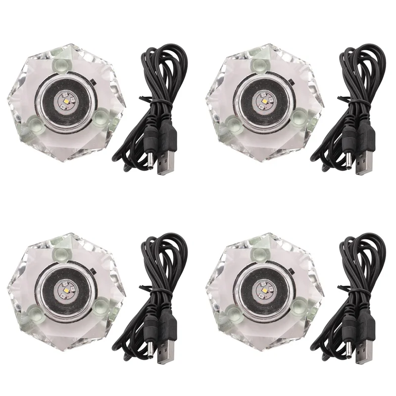 

AT21-4X Crystal LED Light Base Multicolor Auto Flashing Pedestal Color Show Stand Lighted Display Plate With Flat Top Surface