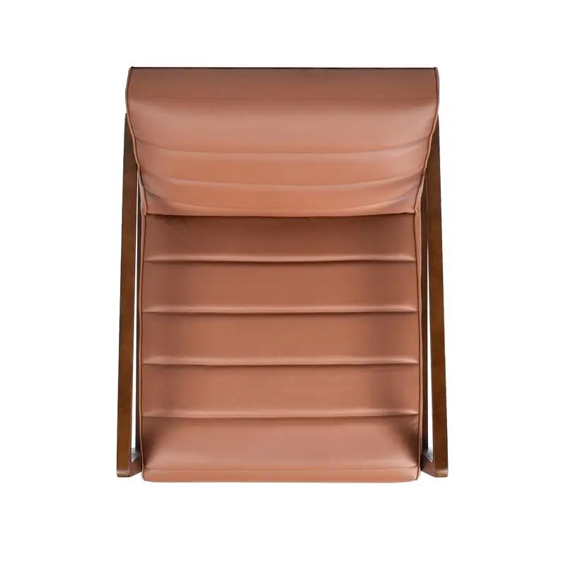 كرسي صالة انتقالي حديث مقاس 28 بوصة، تنجيد من الجلد والجلد الصناعي