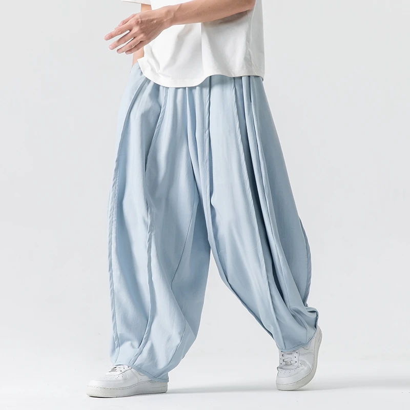 

Men's Wide Leg Pants Fashion Loose Harem Pants Solid Color Harajuku Sweatpants Streetwear Unisex Casual Trousers Plus Size 5XL