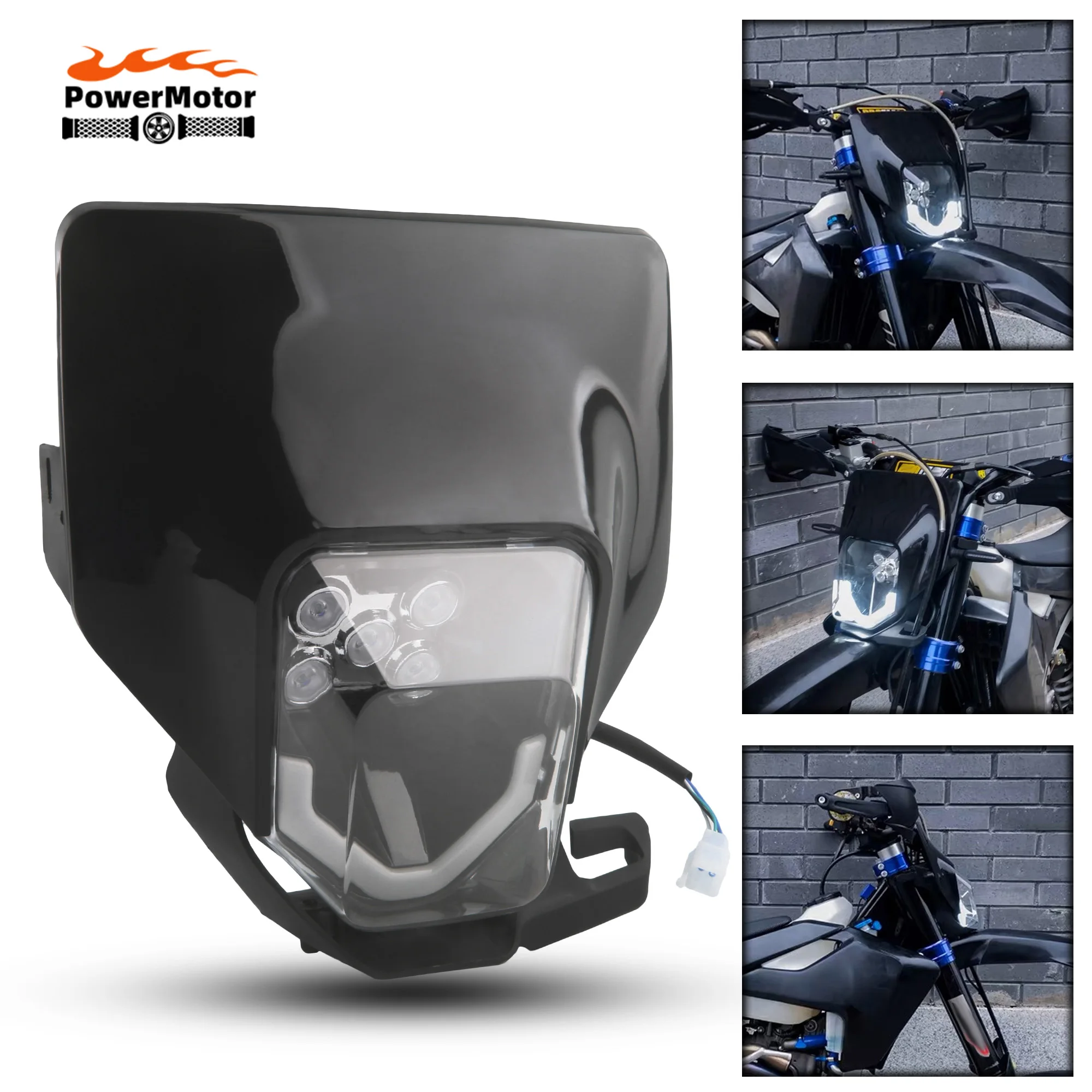 Faro del motociclo HA CONDOTTO LA Piastra Per Husqvarna TE TC FE FC 150 200 250 300 350 400 450 500 Motocross Accessori Dirt Bike parti