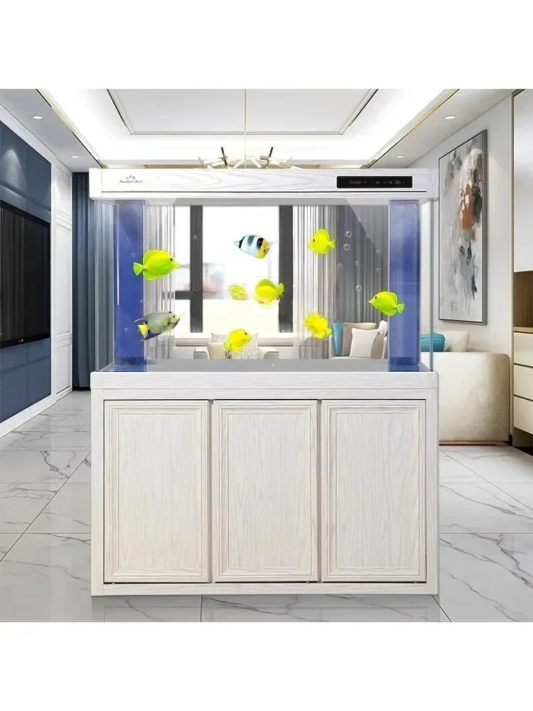FG43NQ Large Living Room Super White Glass Floor Ecological Change Water Bottom Filter Company Subareas Screens Aquarium Fish Ta
