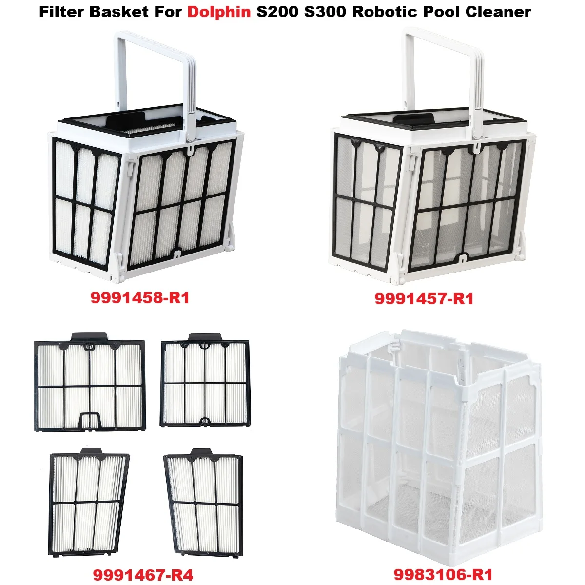 Cesto de filtro ultrafino/fino para limpador de piscina robótico Dolphin S200 S300 Active 20, Explorer E30, Proteus DX4, Prowler 920, M600