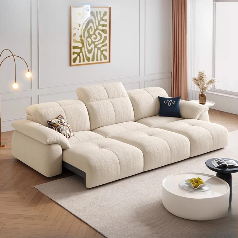 

Extendable White Nordic Modern Couch Velvet Italian Electric Luxury Foldable Double Sofas Living Room Puffs Divani Furniture