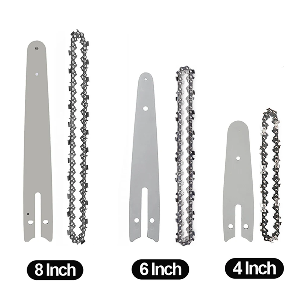 4/6/8 Inch Electric Saw Chain Electric Saw Chain Chainsaw Mini Hacksaw Chain Saw Chain Guide Plate Electric Saw Accessories