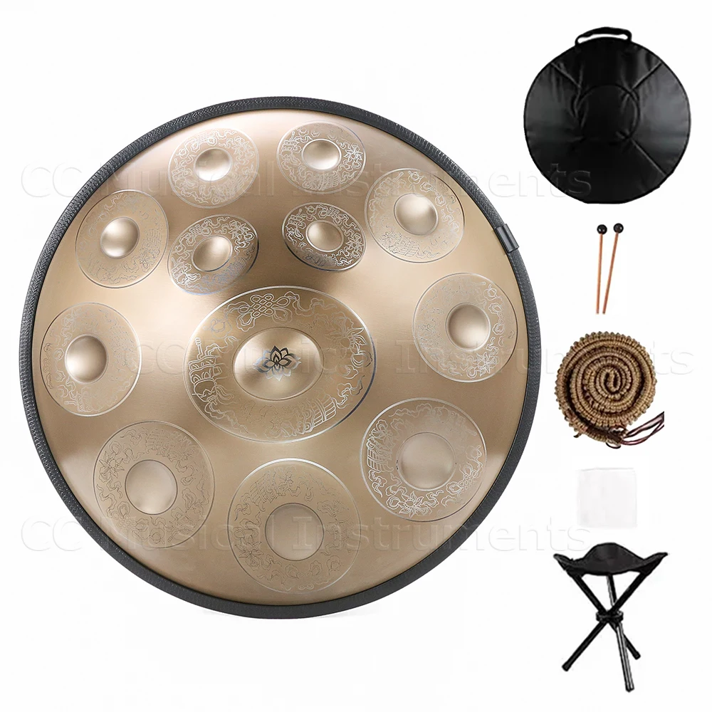 

Музыкальный инструмент HandPan, 9/10/12/14 нот, 440/432 Гц, стальной, для медитации, звукотерапии, профессиональный, для взрослых, перкуссионный