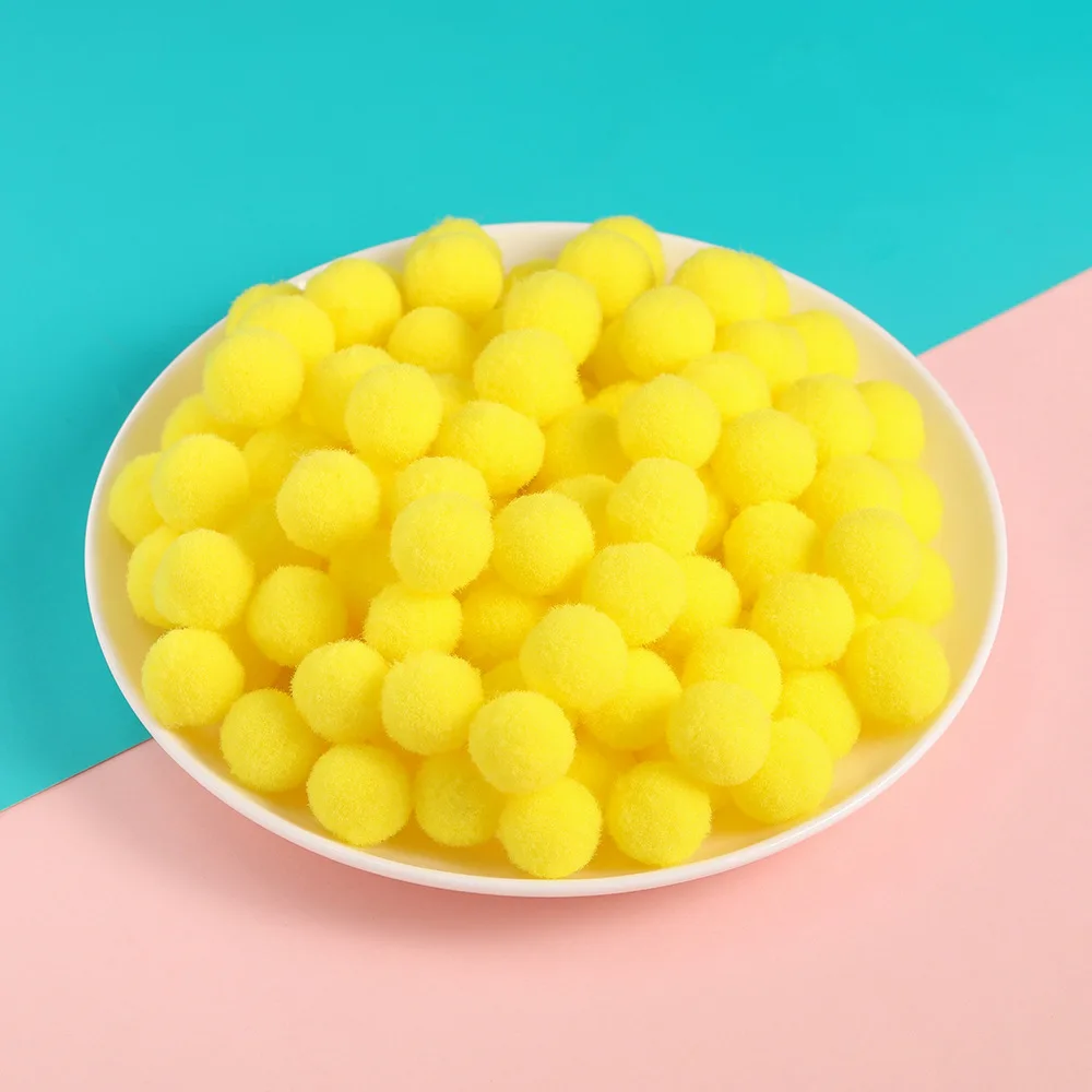 1000pcs/bag 1.5cm DIY Jewelry Decoration Ball High Elasticity Plush Ball Colorful Handmade DIY Accessories