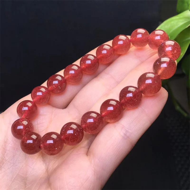 8MM Natural Strawberry Quartz Bracelet Gemstone Crystal Reiki Healing Gemstone Bracelet Jewelry Gift 1PCS