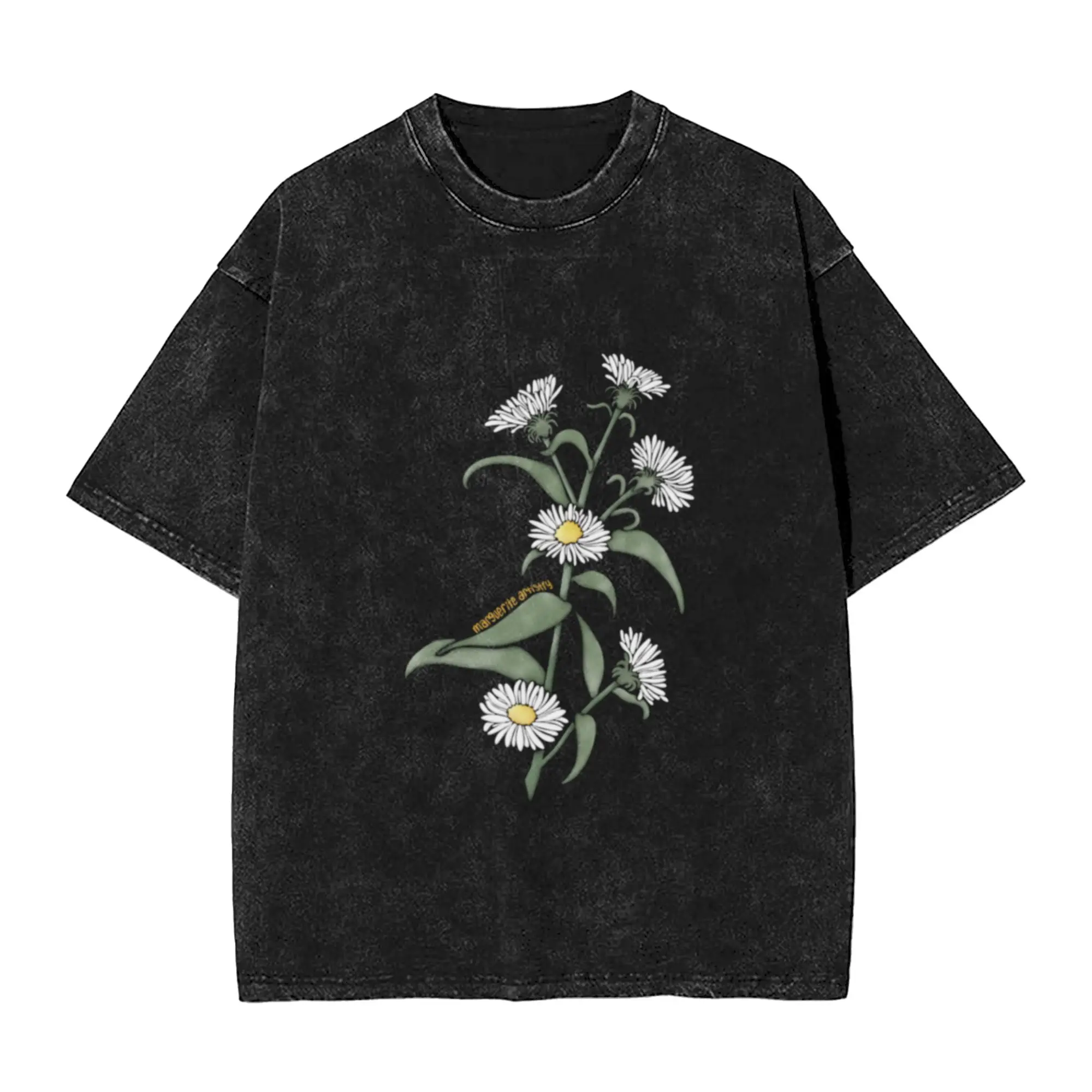 Watercolor Heath Aster Flower- Texas Native Flower  Classic Comfort A Vintage Oversized Cotton Unisex T-Shirts