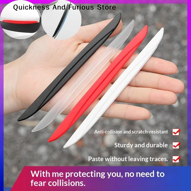 4/6Pcs Car Door Edge Guard Protector Strip Anti Scratch Crash Protection Trim Universal Car Front Rear Bumper Corner Protector