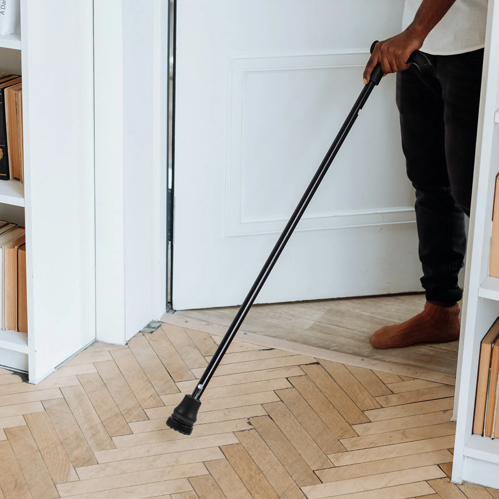 

4Pcs Anti-Slip Trekking Pole Tip Replacement High-Durability PVC Foot Protector for Crutches Walking Sticks Hiking Poles Cane