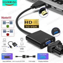 1080P HDMI-Compatible Male To VGA Adapter Male To Female Converter for Monitor Projector PC PS3 4 FHD Adapter Cable Accessories