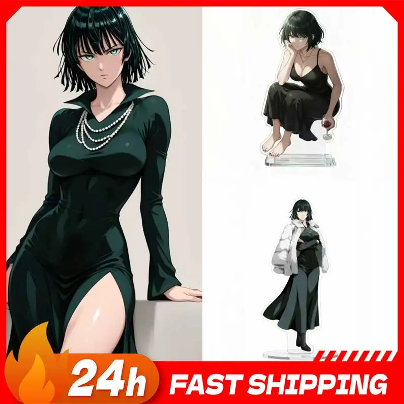 

3styles 10cm WanPan-Man Anime Peripherals Fubuki Figure Acrylic Stand Sexy Girl Standing Plate Collectible Desk Ornaments Toys
