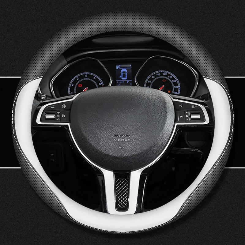 Car Steering Wheel Cover Wrap for JAC J7 JS3 JS4 2021 2022 2023 2024 D Type Steering-Wheel