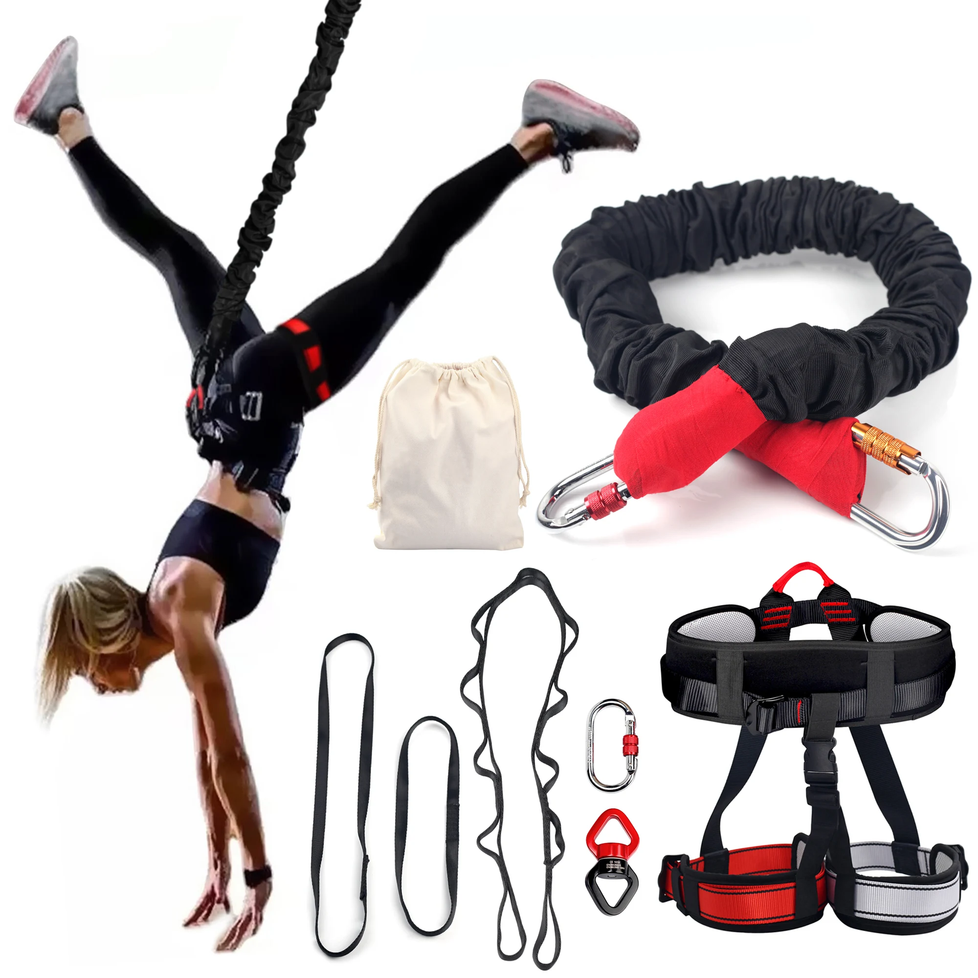 Gym Yoga Bungee Fitness Set, Dance Rope, Dance Workout, Resistance Exercise, Latex Tube Equipment, Home Training Bands