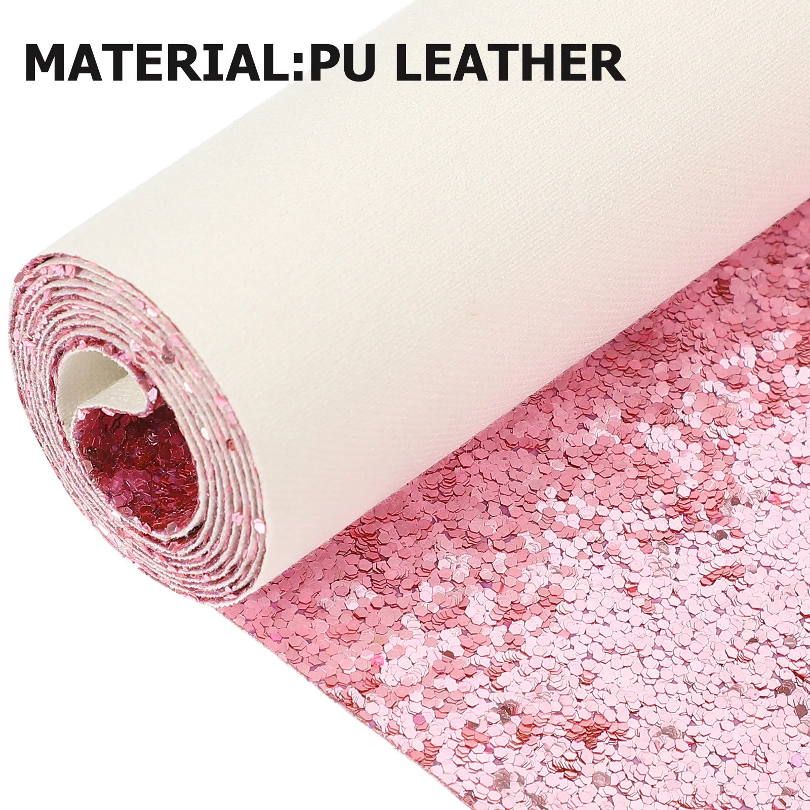 Glitter Fabric Roll Shiny Sequin Sheet DIY Jewelry Making Material Handmade Bag Accessory Bright Color Durable Crafting