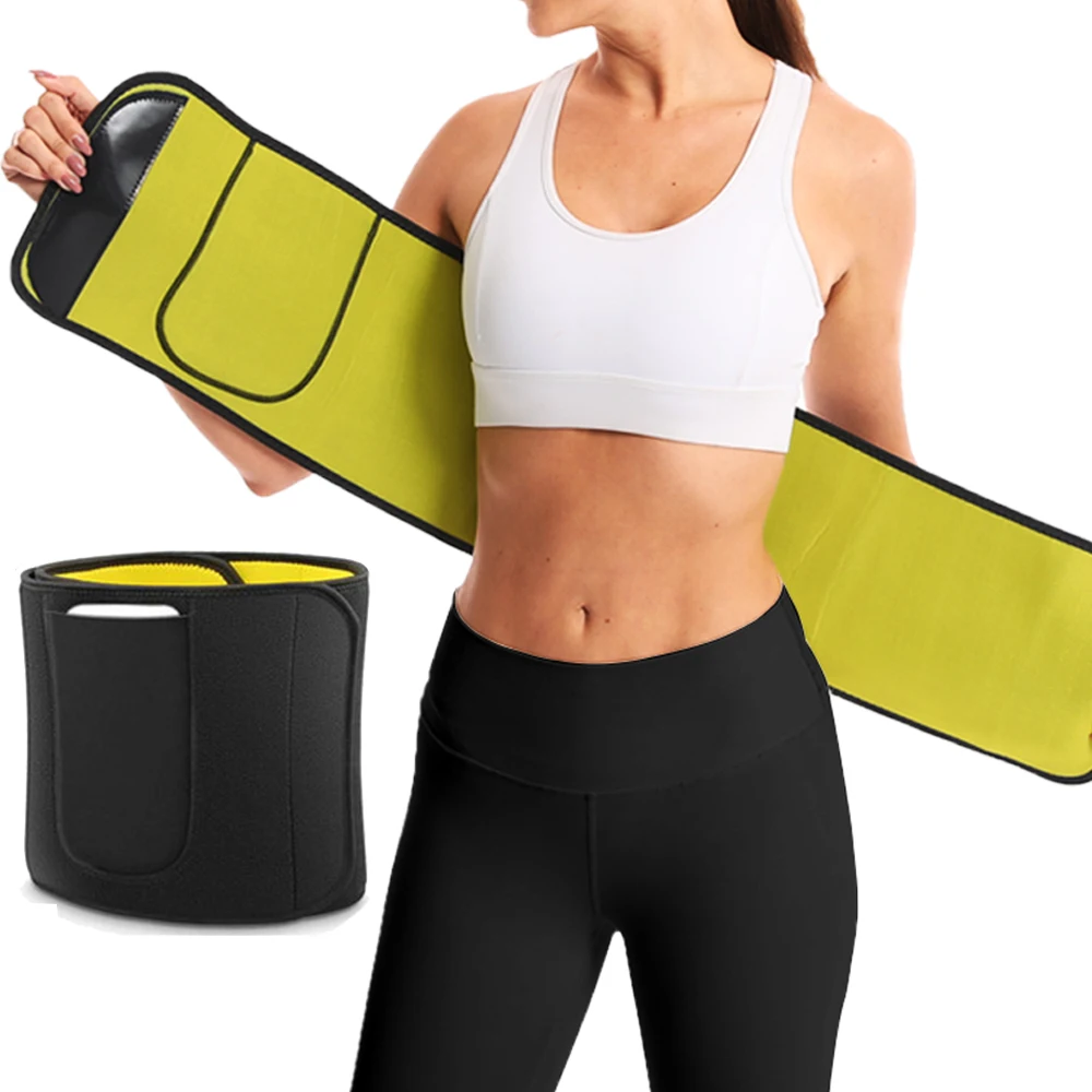 Women Sauna Waist Trainer Slimming Belt Gym Fitness Belly Control Corset Sweat Fat Burning Body Shaper Gym Weight Loss Shapewear