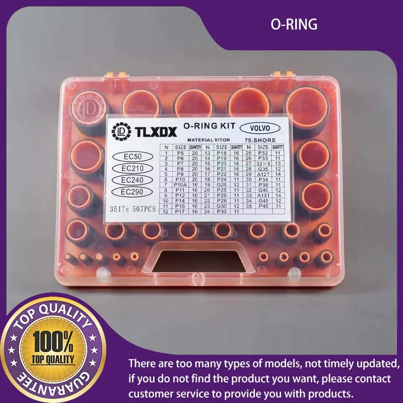 

VOLVO O-RING BOX VITON O-RING ISSUITABLE FOR ALL VOLVO CONSTRUCTION MACHINERY AND EQUIPMENT