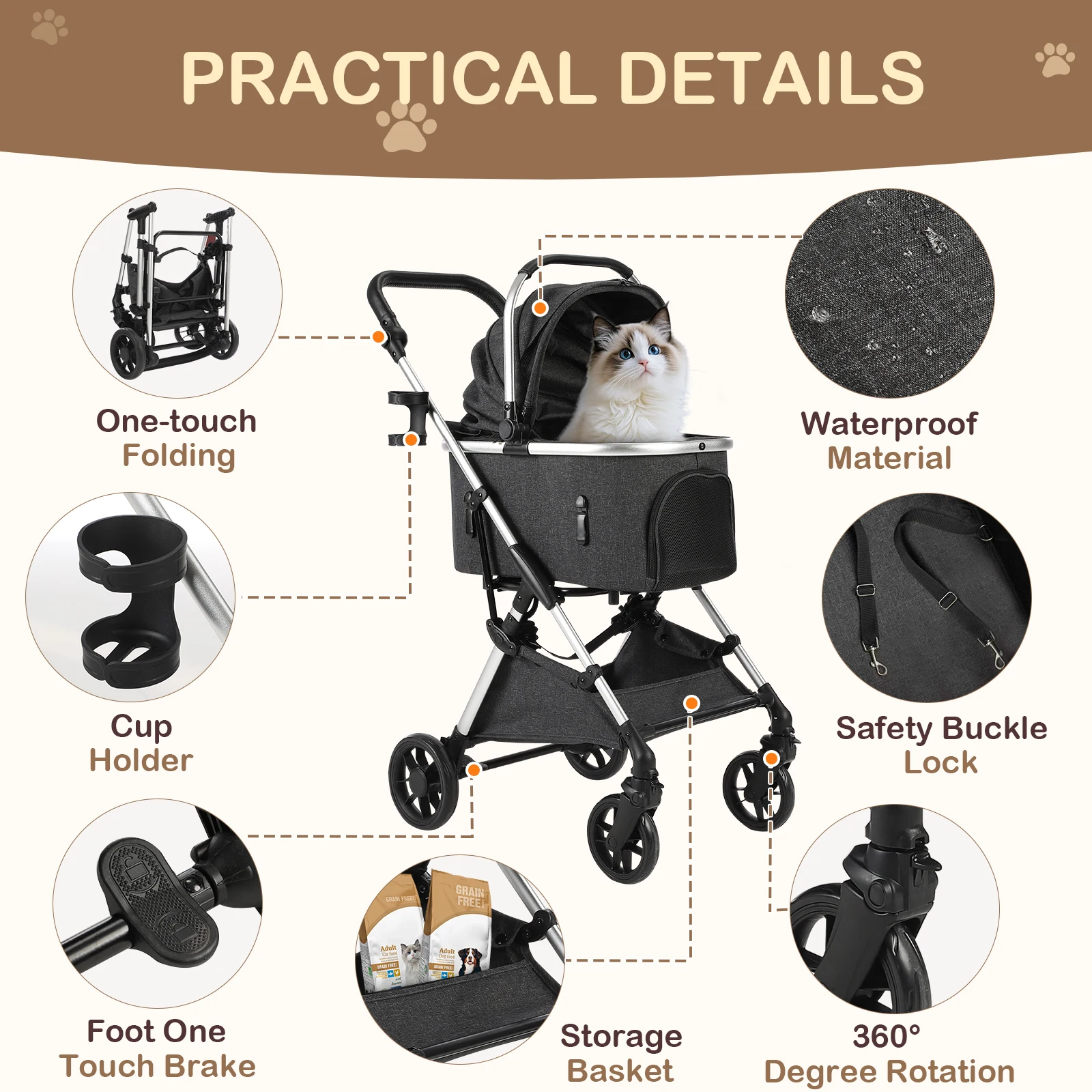 Thumbnail 2 - #22 Pet Strollers Price Drop Alerts